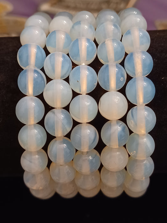 Selenite Natural Stone Stretch Bracelet