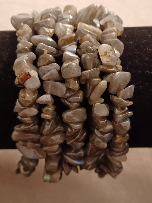 Smokey Quartz Natural Stone Stretch Bracelet