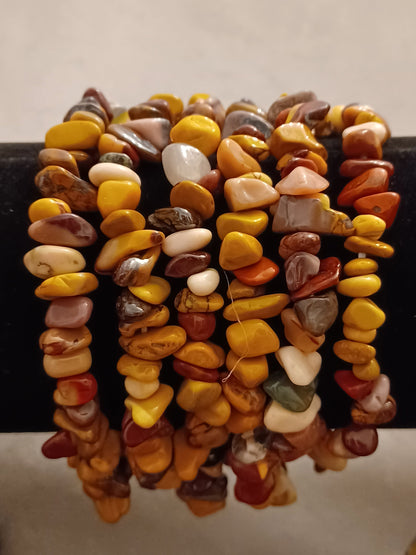 Mookaite Natural Stone Stretch Bracelet