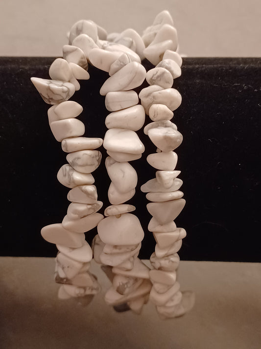 Magnesite Natural Stone Stretch Bracelet