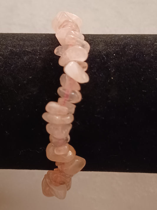 Rose Quartz Natural Stone Stretch Bracelet