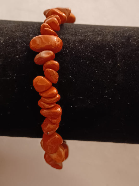 Red Jasper Natural Stone Stretch Bracelet