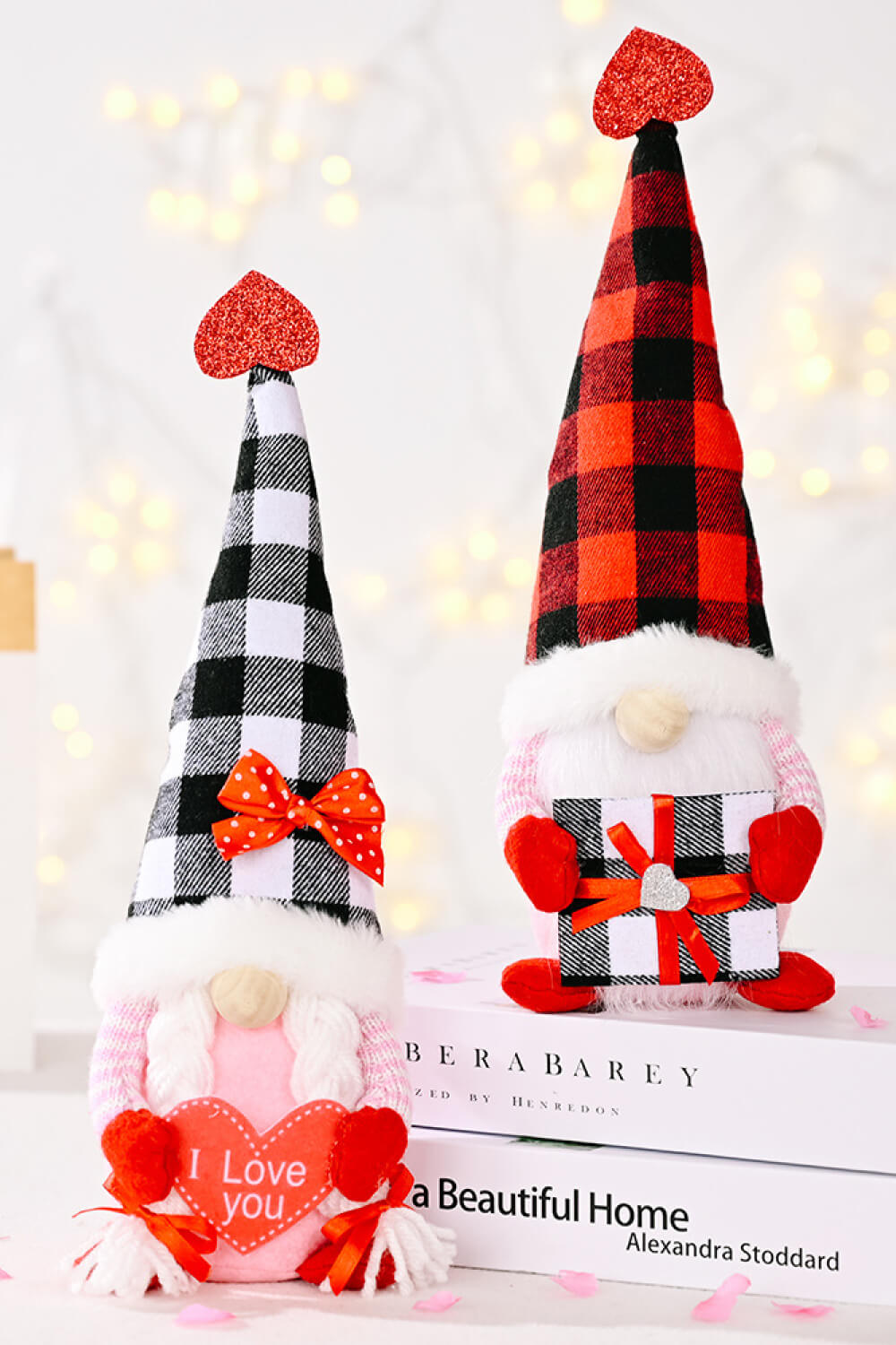 Mother's Day Plaid Pointed Hat Gnome