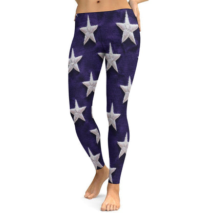 Flag Stars Soft Ladies Tight Yoga Pants