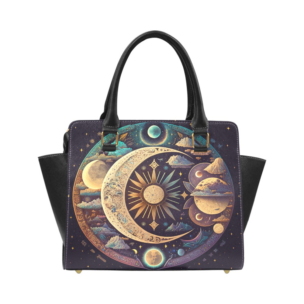 Celestial Moon Sun Classic Shoulder Handbag