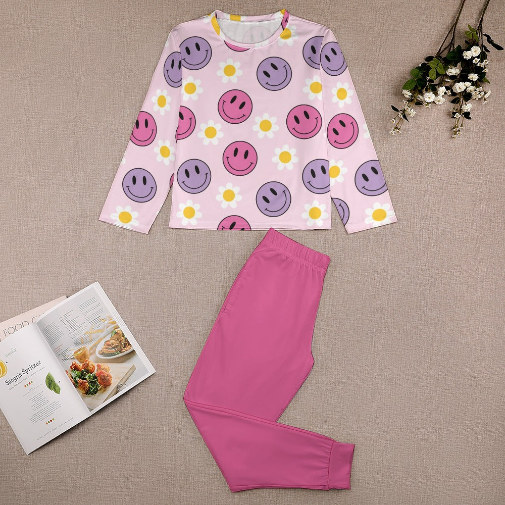 Deep Pink Girl's Pajama Set