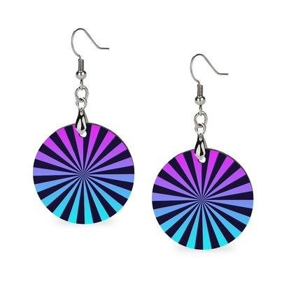 Wooden Fan Earrings