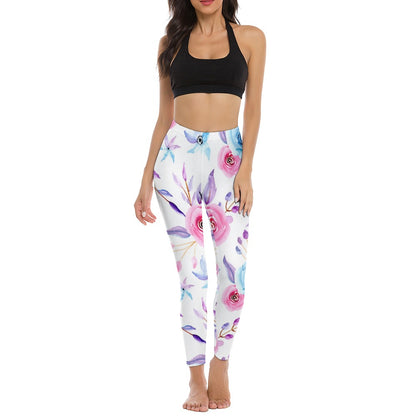 Floral Soft Ladies Tight Yoga Pants