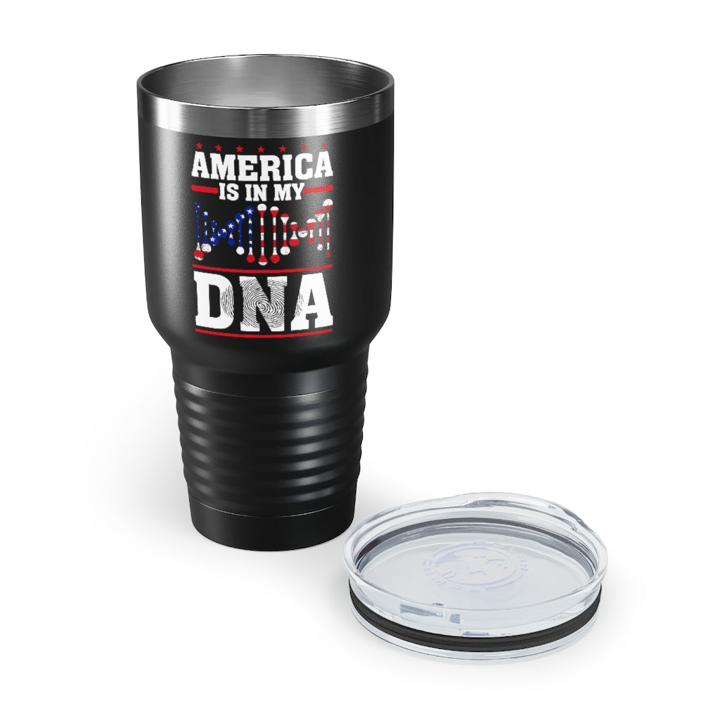 America Is In My DNA Ring-neck Tumbler 30oz