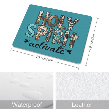 Holy Spirit Activate Leather Mouse Pad
