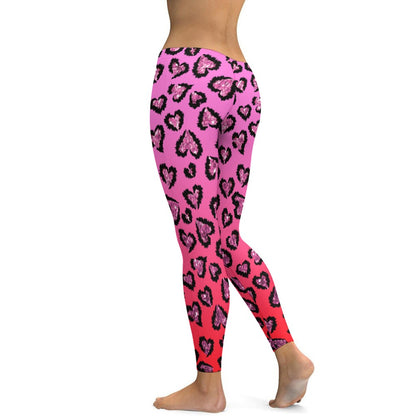 Pink Leopard Soft Ladies Tight Yoga Pants