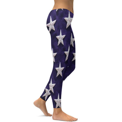 Flag Stars Soft Ladies Tight Yoga Pants