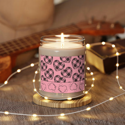 Pink Buffalo Hearts Scented Soy Candle 9oz