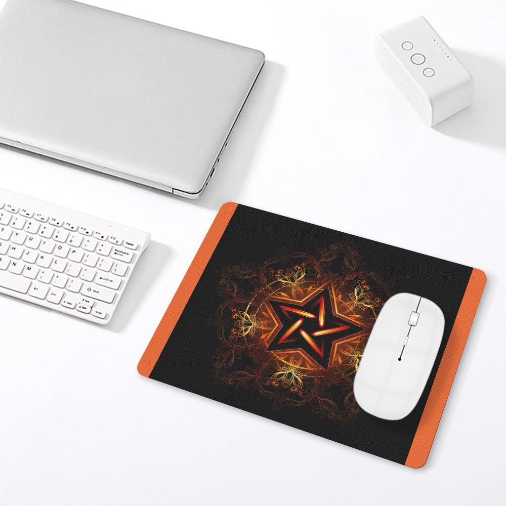 Witch Pentagram Leather Mouse Pad