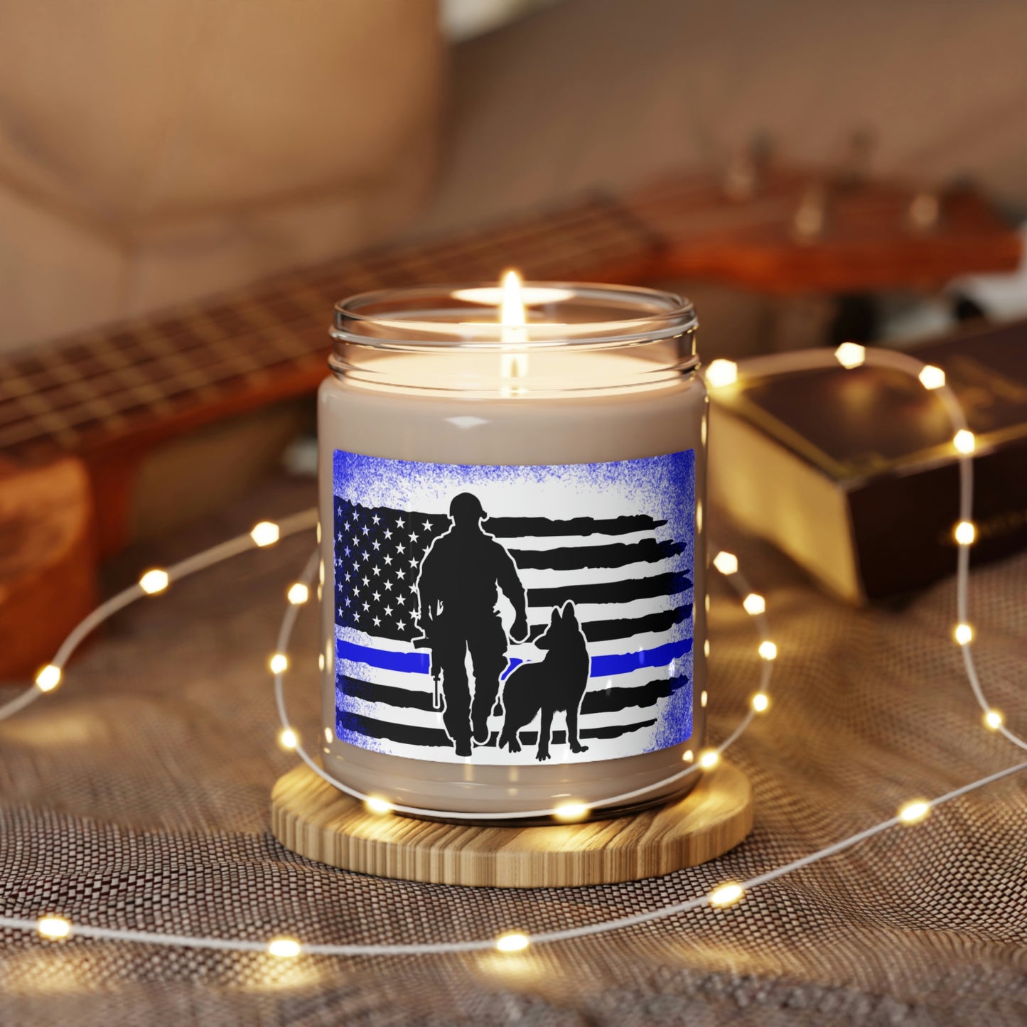 Thin Blue Line Scented Soy Candle 9oz