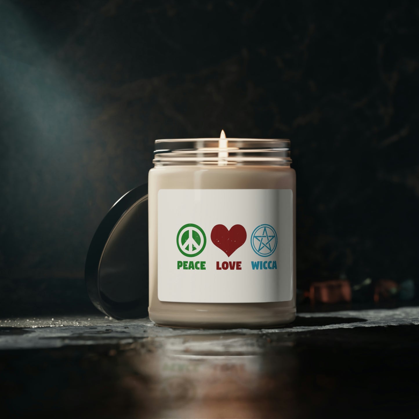 Peace Love Wicca Scented Soy Candle 9oz
