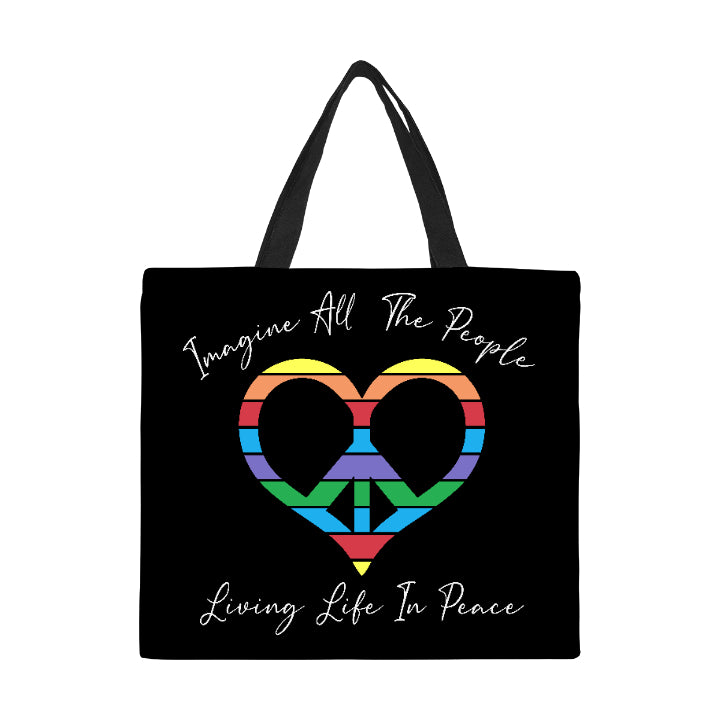 Living Life In Peace Canvas Tote Bag Large