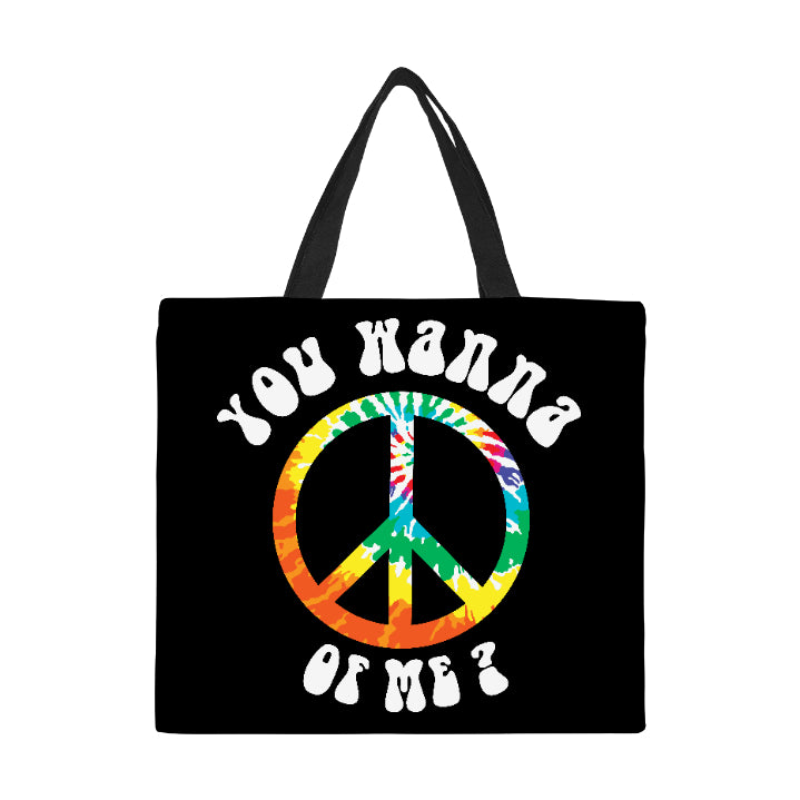 You Wanna Peace Of Me Canvas Tote Bag Large