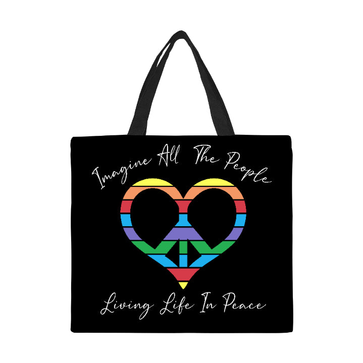 Living Life In Peace Canvas Tote Bag Large