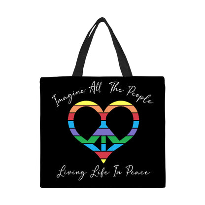 Living Life In Peace Canvas Tote Bag Large