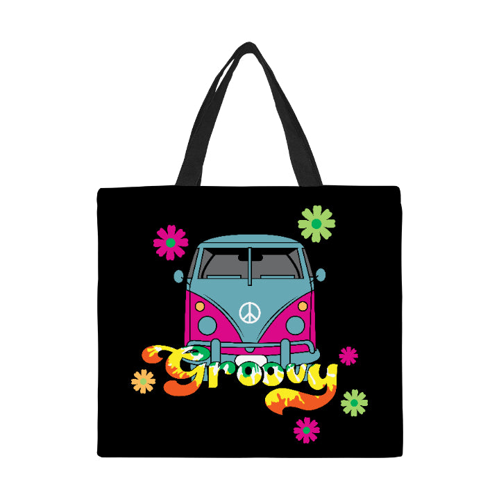 Groovy Canvas Tote Bag/Large
