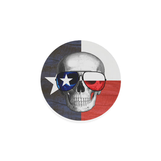 Skull Texas Round Coaster