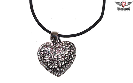 Heart-Shaped Pendent with Gemstone Border