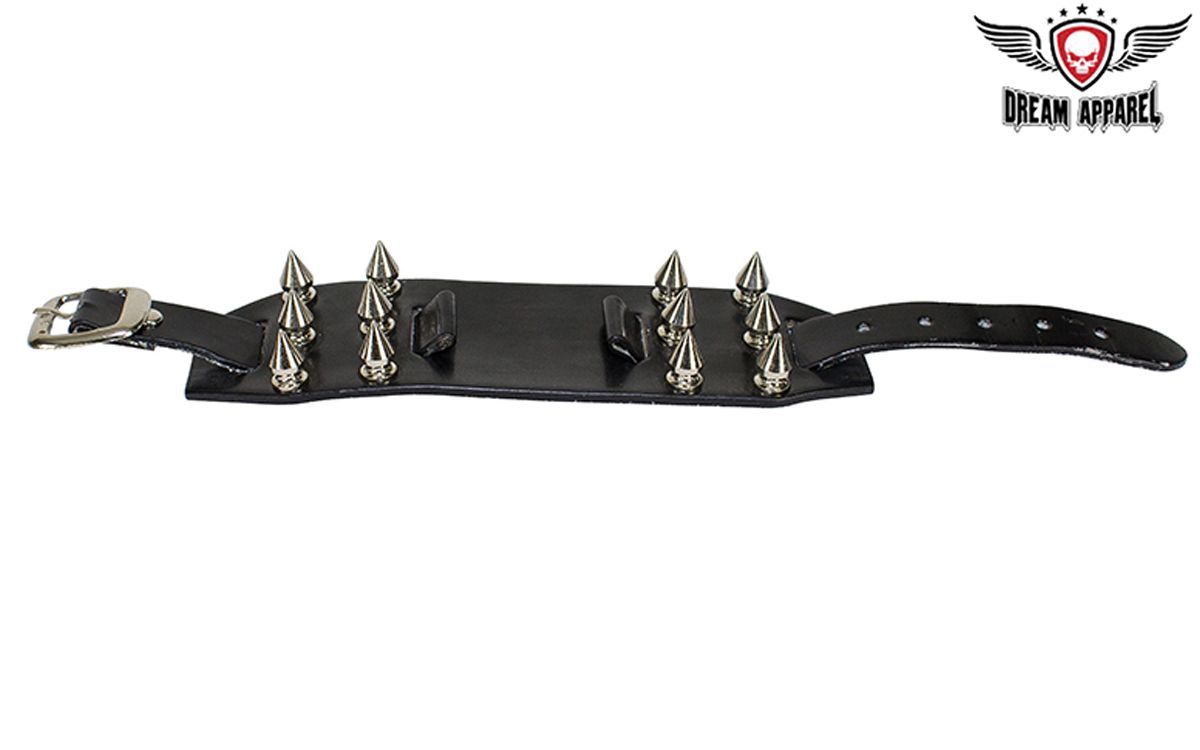 Leather Watchband w/ Spikes