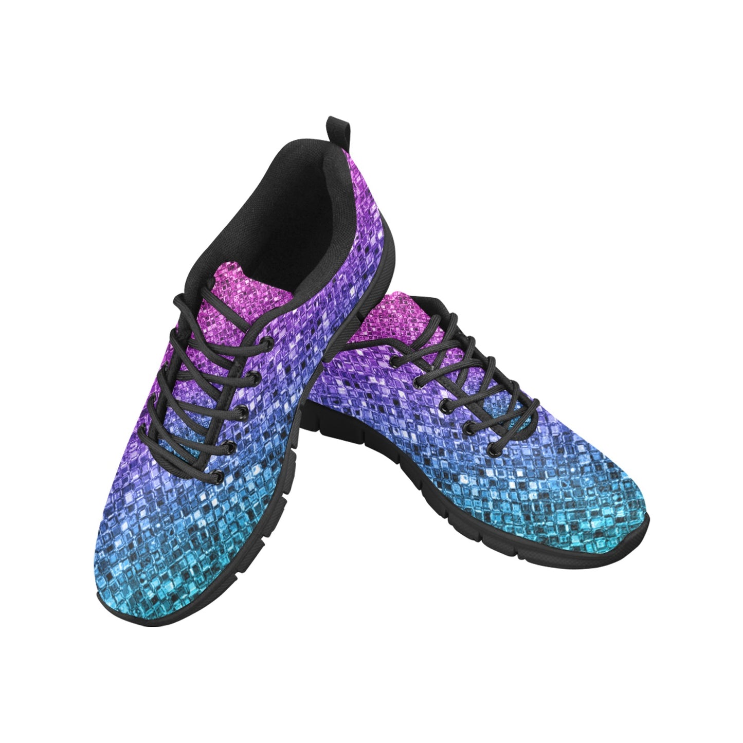 Women's Breathable Purple Sparkle Sneakers