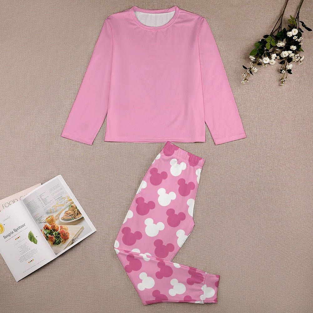 Lt Pink Mousy Girl's Pajama Set