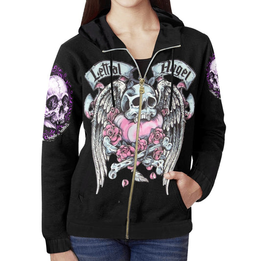 Women's All Over Print Full Zip Hoodie