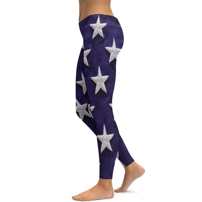 Flag Stars Soft Ladies Tight Yoga Pants