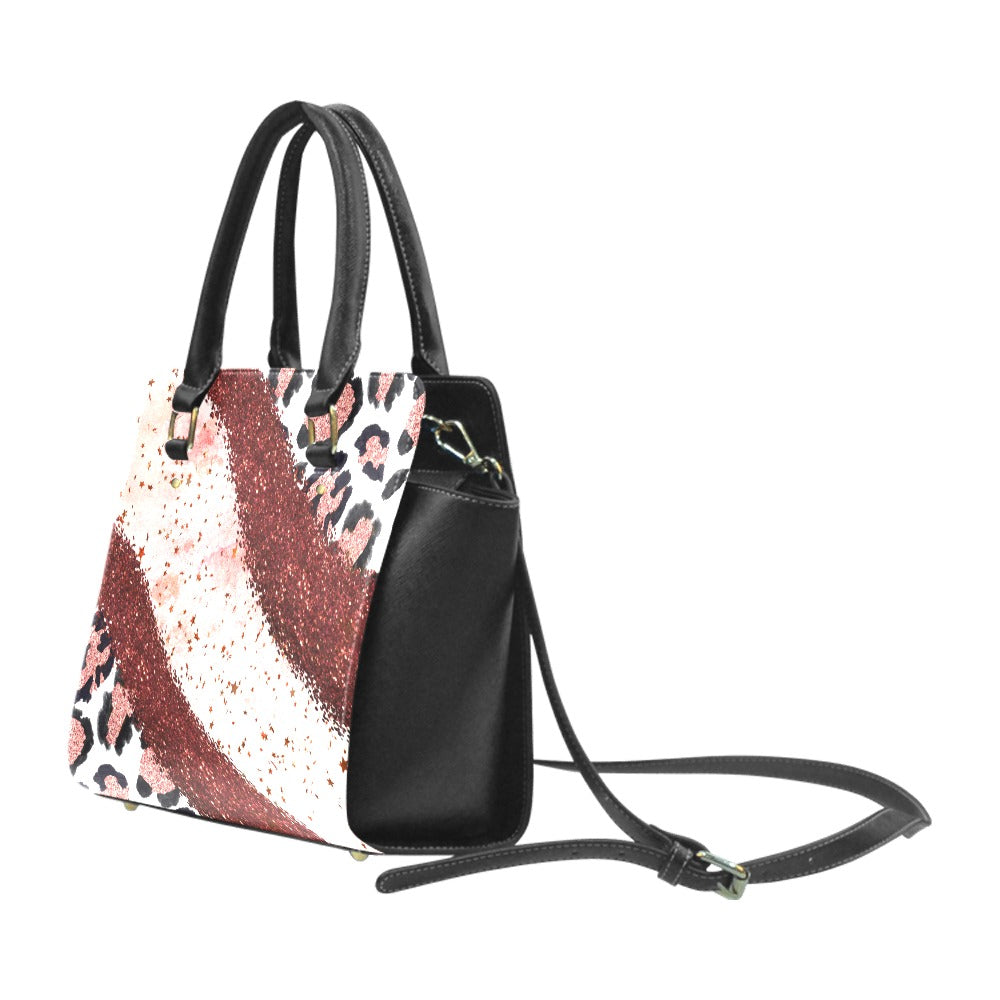 Pink Leopard Classic Shoulder Handbag