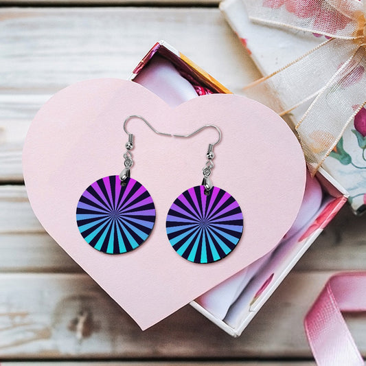 Wooden Fan Earrings