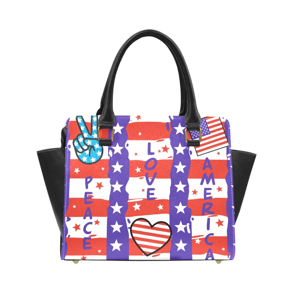 Peace Love America Classic Shoulder Handbag