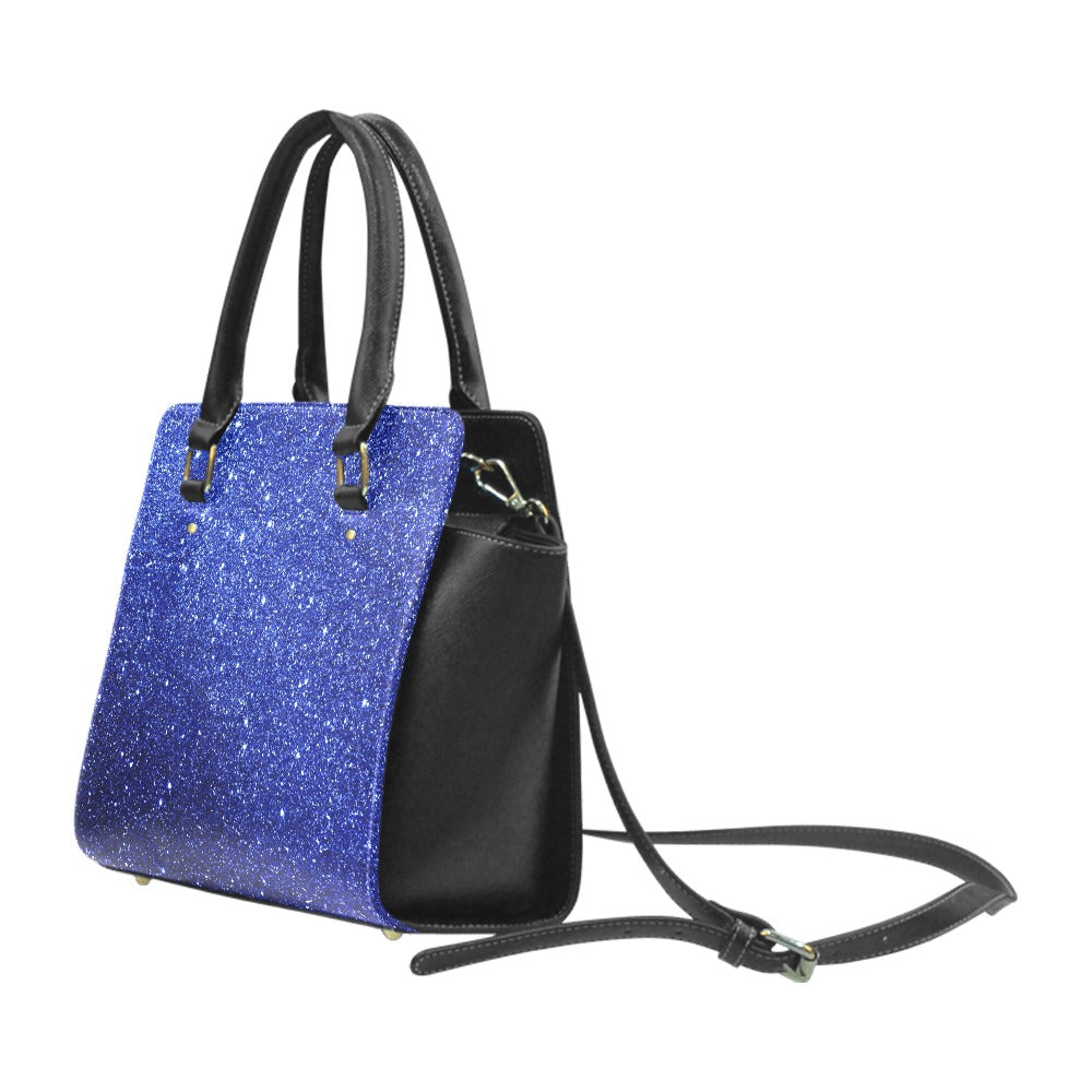 Blue Sparkles Classic Shoulder Handbag