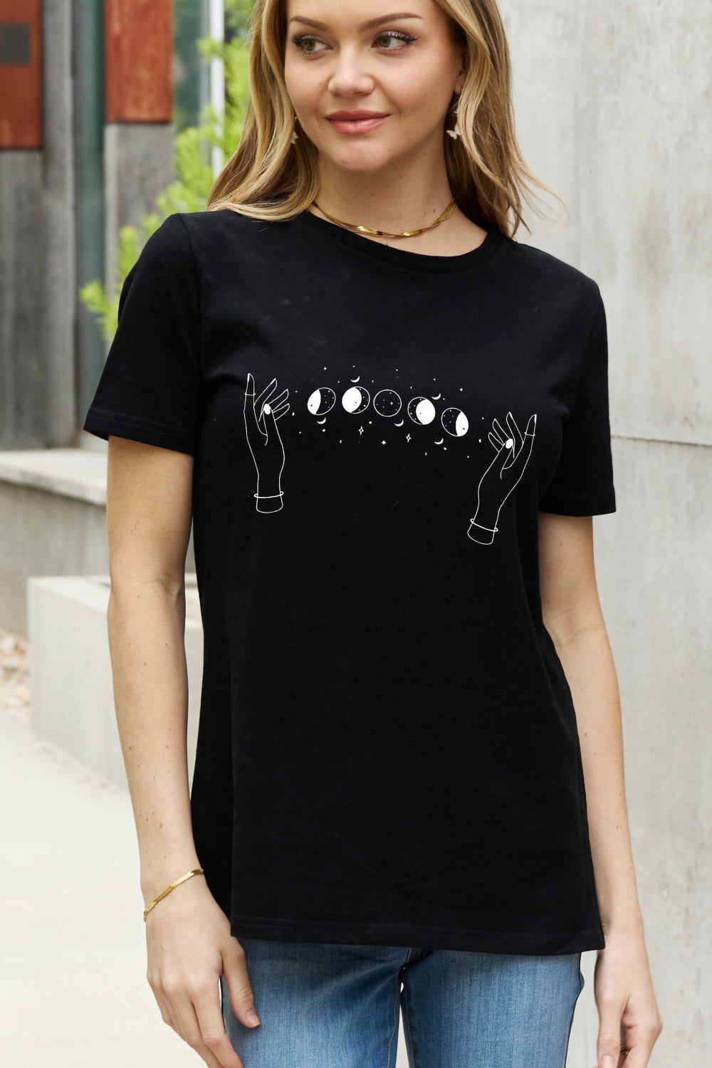 Lunar Phase Graphic Cotton Tee