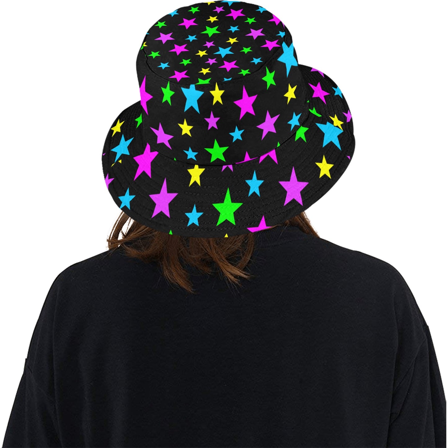 Neon Stars Summer Bucket Hat
