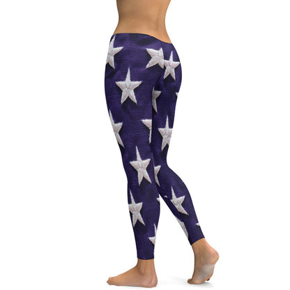 Flag Stars Soft Ladies Tight Yoga Pants