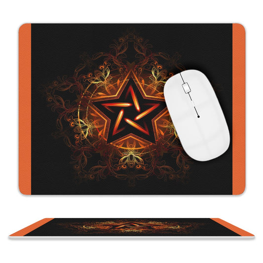Witch Pentagram Leather Mouse Pad