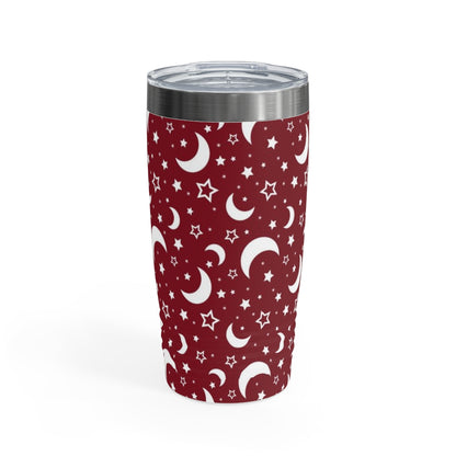 Moon and Stars Ring-neck Tumbler 20oz - Red